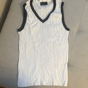 Men’s ASOS white and black vest